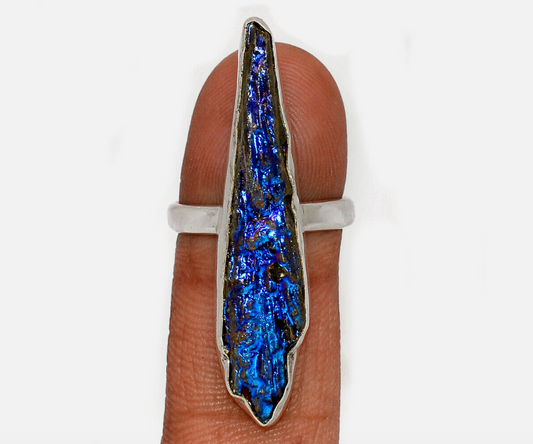 Rainbow Aura Kyanite Ring sz 8.5